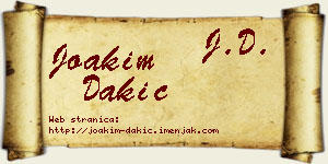 Joakim Dakić vizit kartica